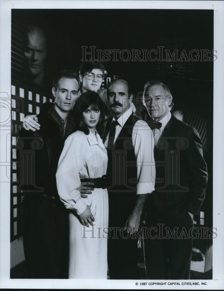 1987 Press Photo Matt Frewer Amanda Pays Chris Young Jeffrey Tambor George Coe- Historic Images