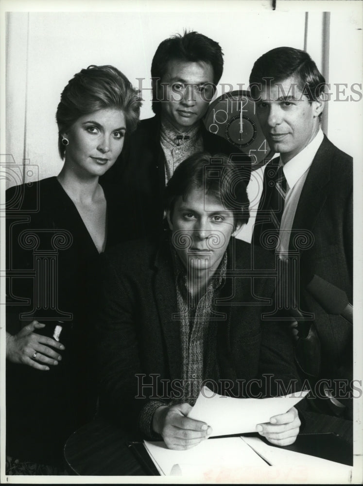 1988 Press Photo Gary Cole Wendy Kilbourne Dennis Dun and Arthur Taxier- Historic Images