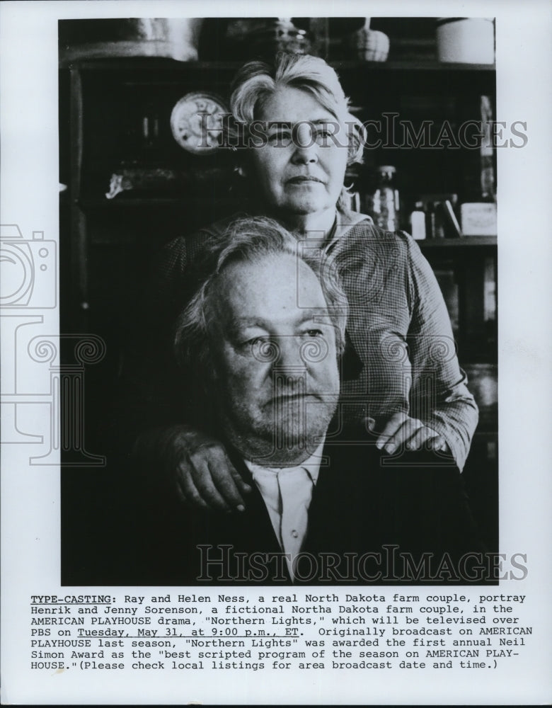 1986 Press Photo Northern Lights Ray ANd Helen Ness - cvp51393- Historic Images