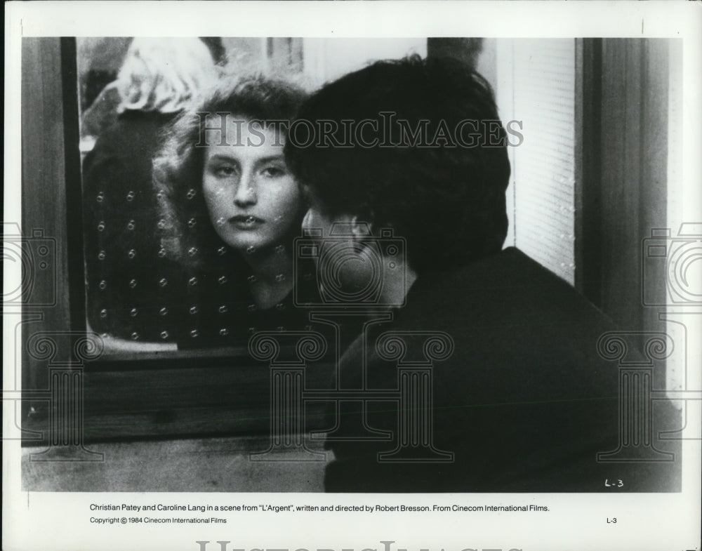 1984 Press Photo Christian Patey and Caroline Lang in L&#39;Argent - cvp51516- Historic Images