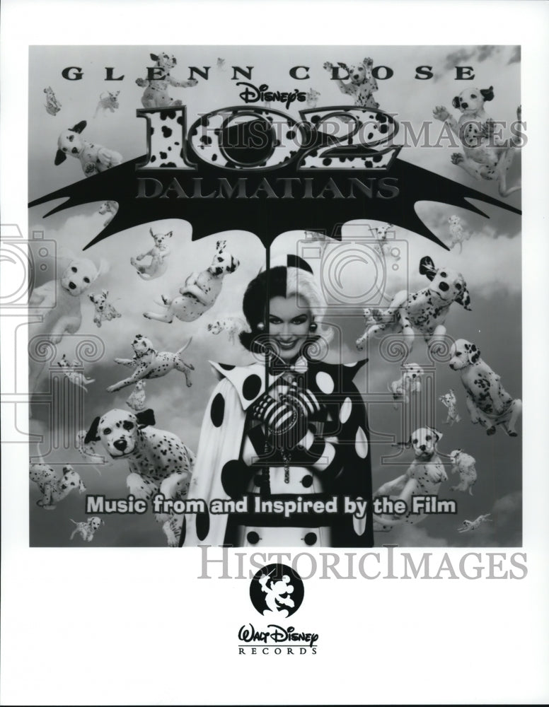 Undated Press Photo Glenn Close stars in 102 Dalmatians Walt Disney Movie- Historic Images