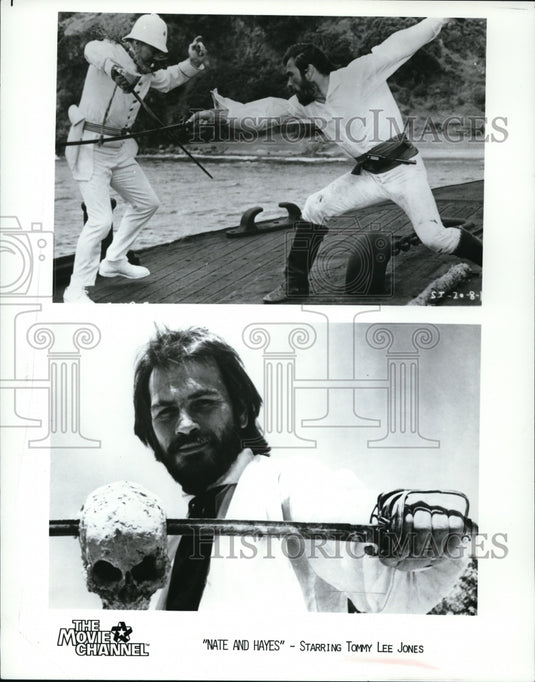 1986 Press Photo Tommy Lee Jones in Nate and Hayes - cvp51930- Historic Images