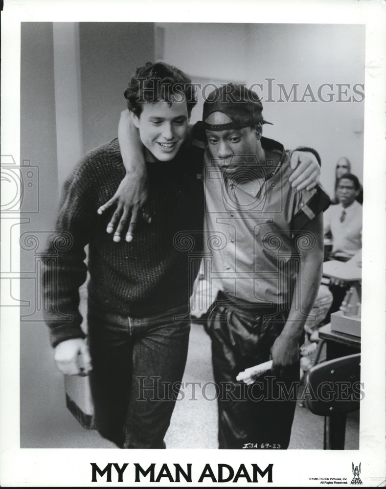 1985 Press Photo Raphael Sbarge and Charlie Barnett in My Man Adam - cvp52062- Historic Images