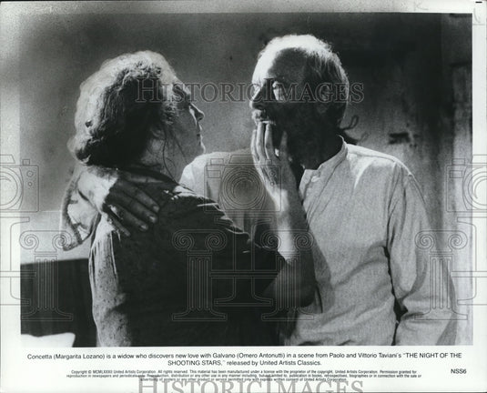 1983 Press Photo Margarita Lozano Omero Antonutti in Night of the Shooting Stars- Historic Images