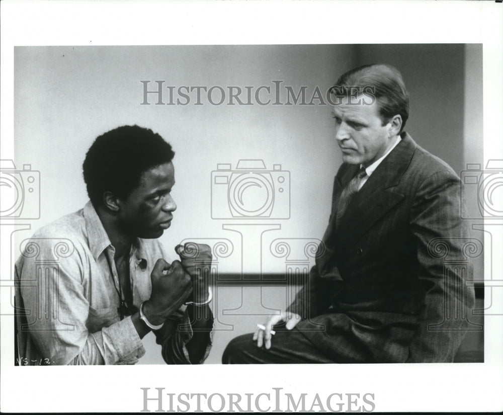 1987 Press Photo David Rasche and Victor Love star in Native Son- Historic Images