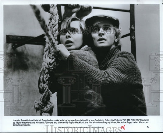 1985 Press Photo Columbia Pictures presents White Nights with Isabella- Historic Images