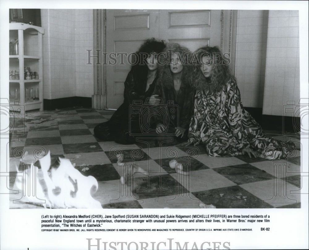Press Photo Warner Brother&#39;s presents The Witches Of Eastwick with Cher, Susan- Historic Images