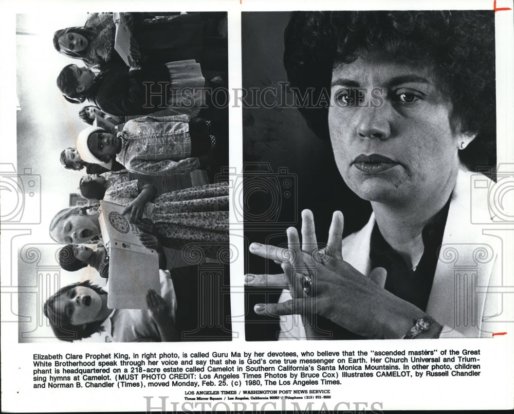 1980 Press Photo Elizabeth Clare Prophet King- Historic Images