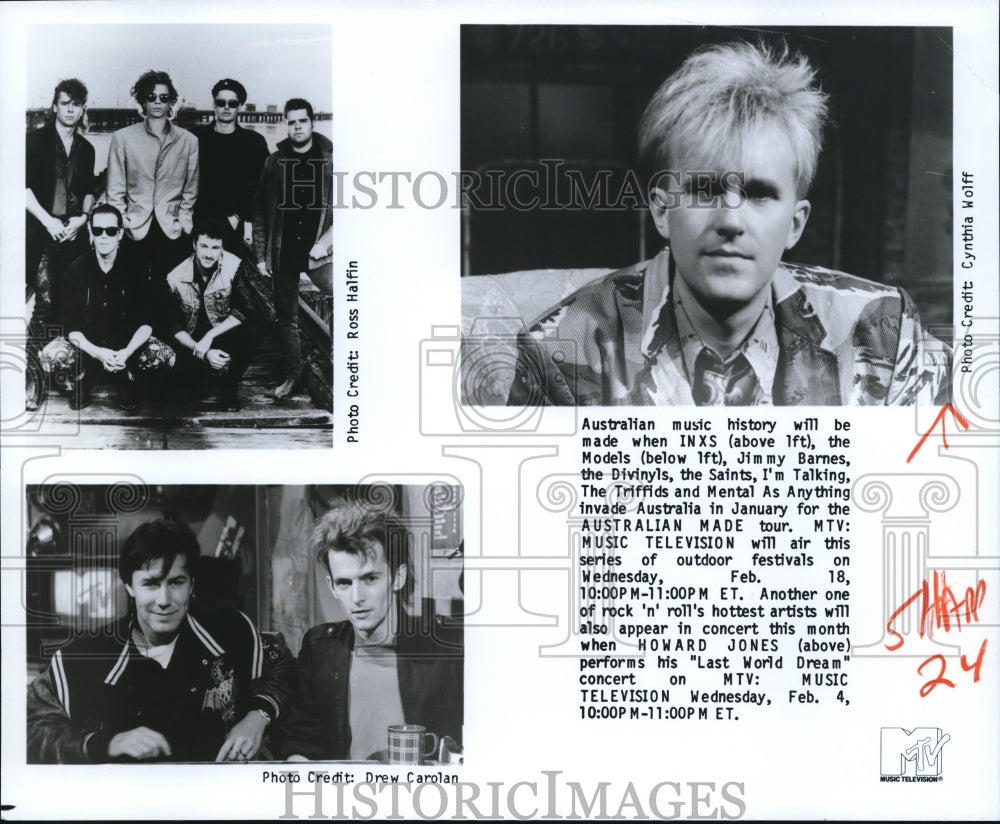 1987 Press Photo Howard Jones Music Artist - cvp53021- Historic Images