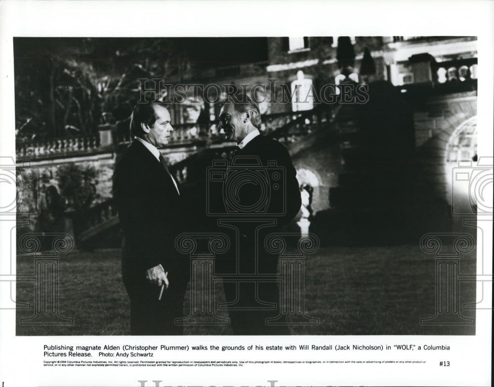1995 Press Photo Christopher Plumber, Jack Nicholson in Wolf - cvp53336- Historic Images
