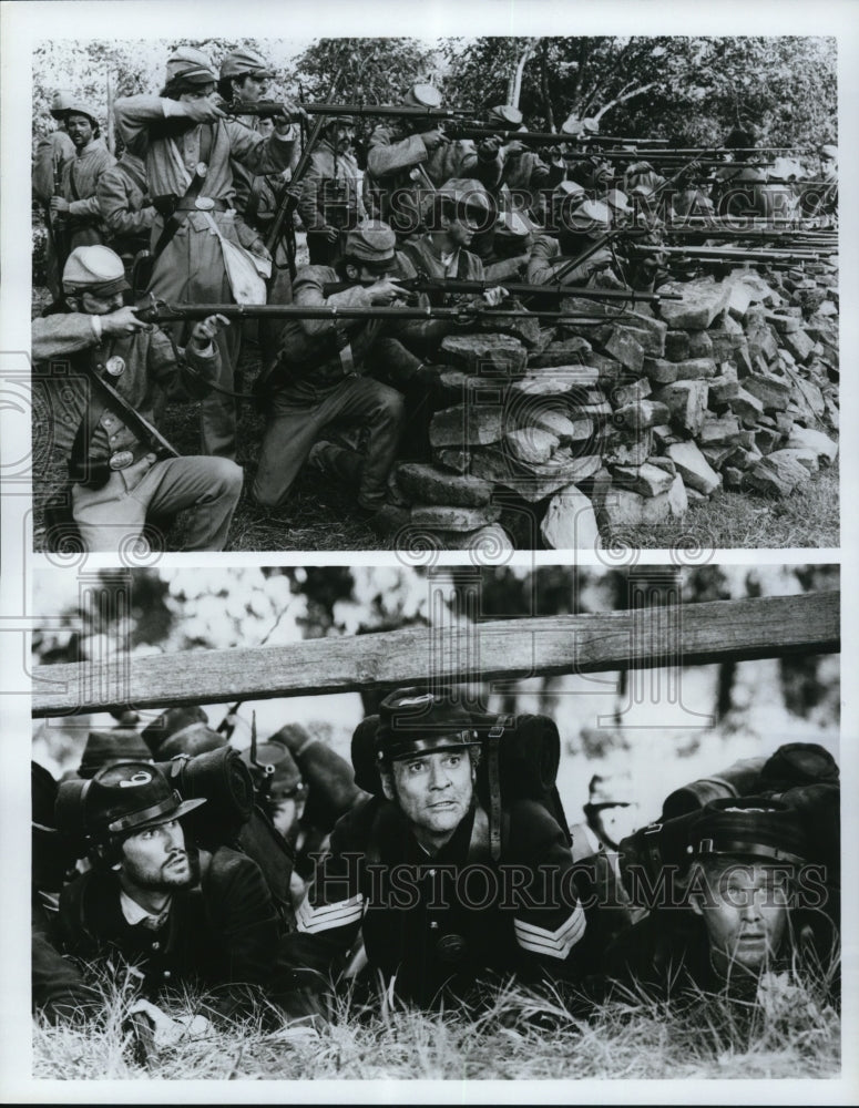 1982 Press Photo Bruce Abbot Gerald O'Loughlin Brian Kerwin The Blue and Gray- Historic Images