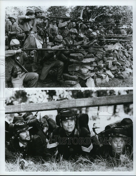1982 Press Photo Bruce Abbot Gerald O'Loughlin Brian Kerwin The Blue and Gray- Historic Images