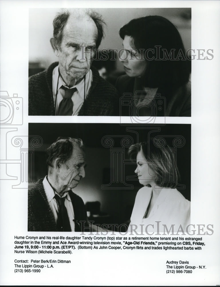 1989 Press Photo Hume Cronyn and Tandy Cronyn in Age-Old Friends - cvp53491- Historic Images