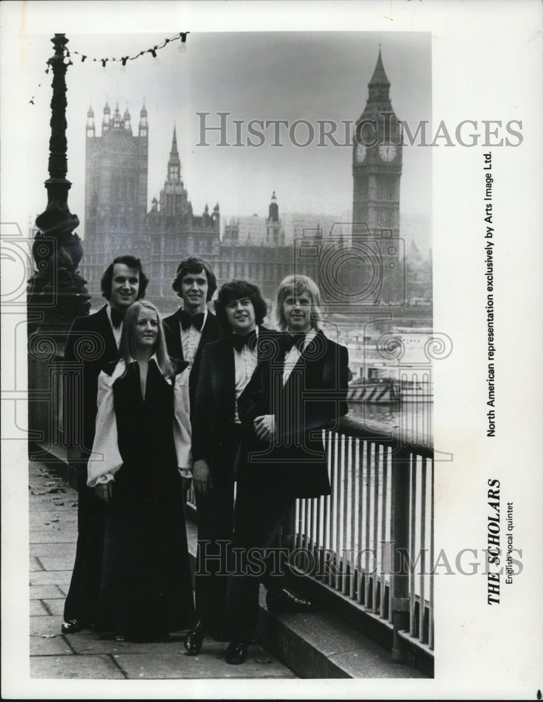 1980 Press Photo The Scholars English Vocal Quintet- Historic Images