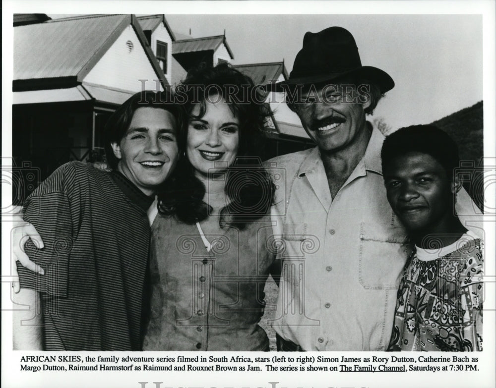 Press Photo Simon James Catherine Bach Raimund Harmstorf in African Skies- Historic Images