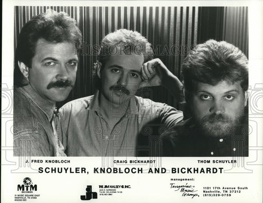1987 Press Photo J. Fred Knobloch of Schuyler, Knobloch and Bickhardt- Historic Images