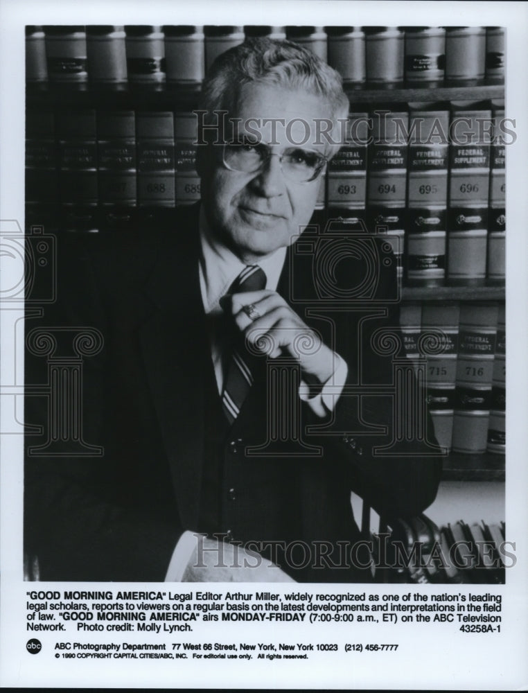 1980 Press Photo Good Morning America Legal Editor Arthur Miller - cvp53881- Historic Images