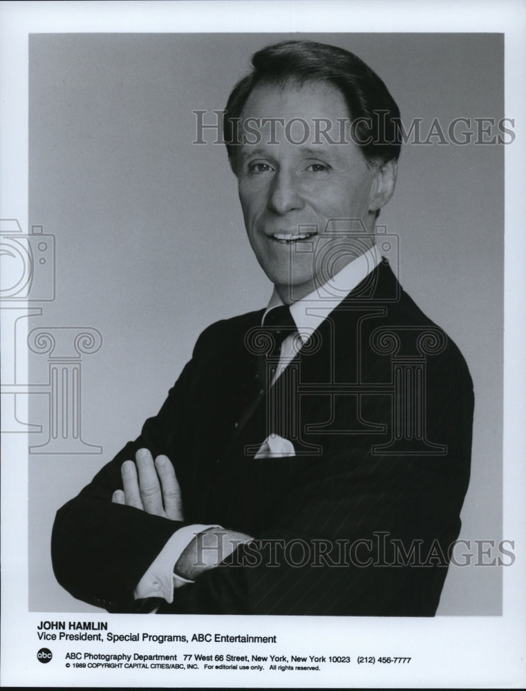 1989 Press Photo John Hamlin Vice President Special Programs ABC Entertainment- Historic Images