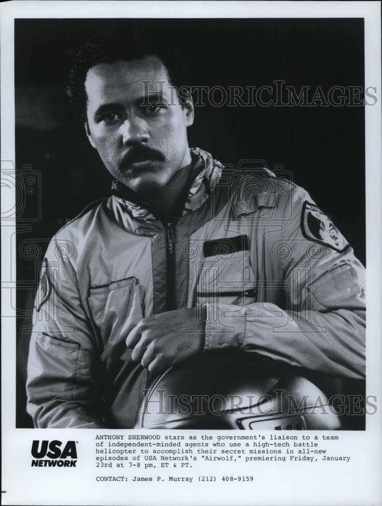 Undated Press Photo Anthony Sherwood stars in Airwolf - cvp53998- Historic Images