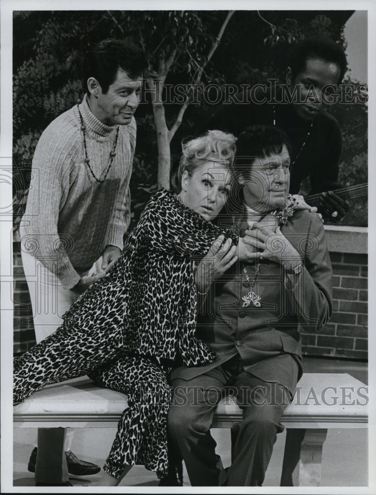 Press Photo Eddie Fisher Phyllis Diller jack Benny Lou Rawls Jack Bennys Bag- Historic Images