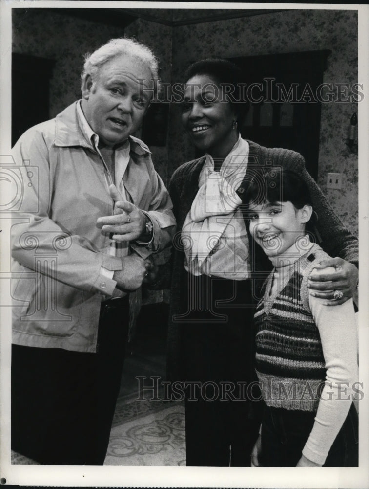 1980 Press Photo Carrol O&#39;Connor Barbara Meek and Danielle Brisebois - cvp54020- Historic Images