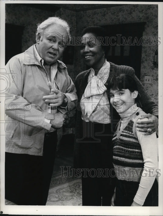 1980 Press Photo Carrol O'Connor Barbara Meek and Danielle Brisebois - cvp54020- Historic Images