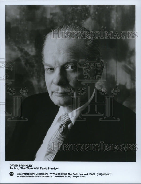 1989 Press Photo David Brinkley Anchor on This Week with David Brinkley ...