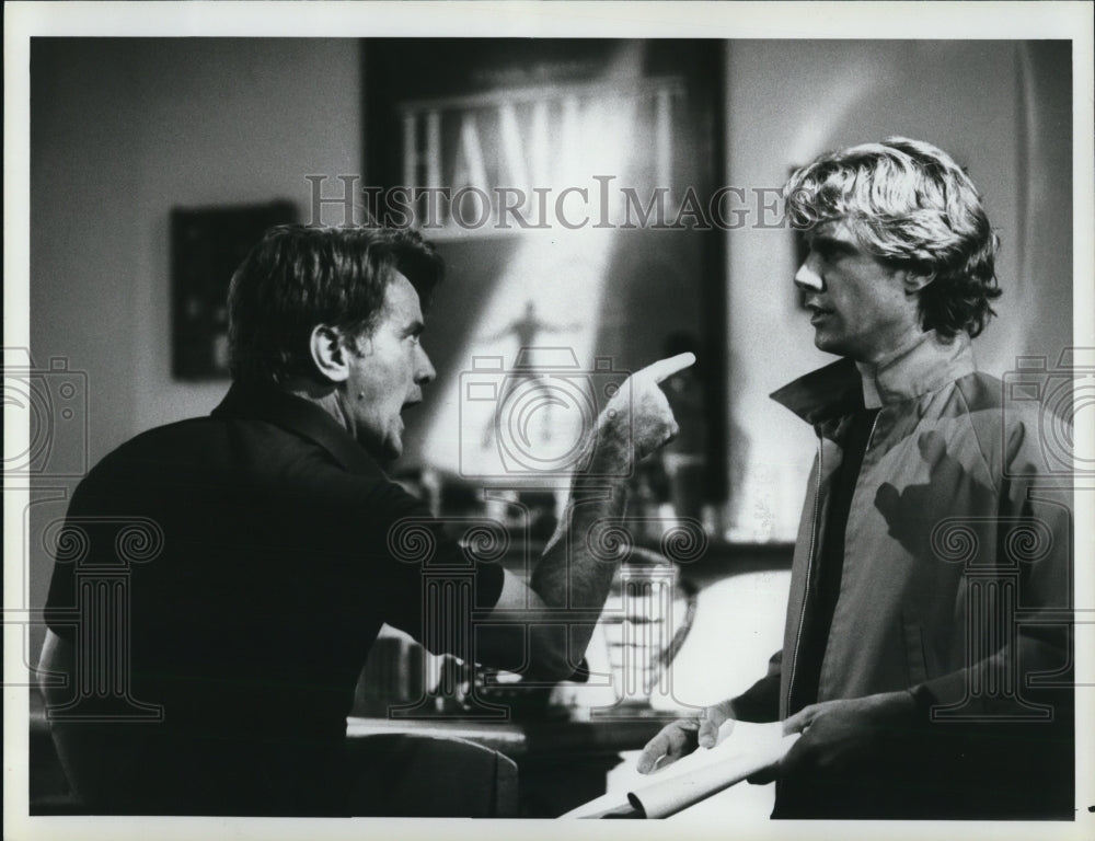 1985 Press Photo Martin Sheen Parker Stevenson In Method Actor- Historic Images