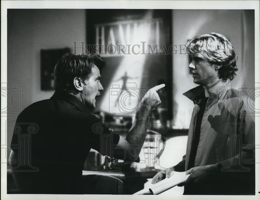 1985 Press Photo Martin Sheen Parker Stevenson In Method Actor- Historic Images