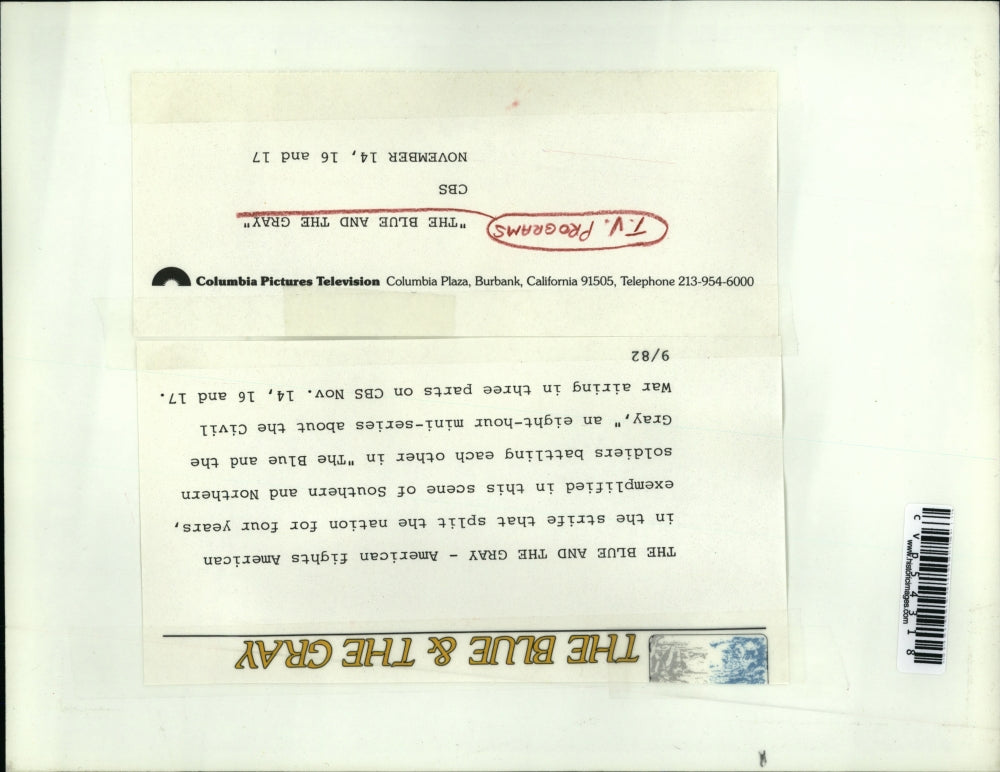 1982 Press Photo The Blue & The Gray - cvp54318