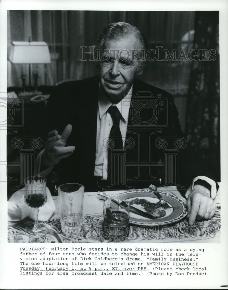 Press Photo Milton Berle stars in Family Business - cvp54575- Historic Images