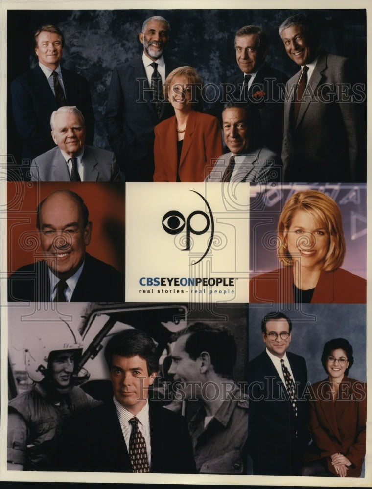 Press Photo Charles Curalt &amp; Hosts of CBS Eye On People- Historic Images