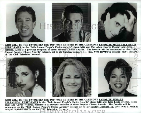 Press Photo 24TH Annual People's Choice Awards Favorite Television Performers- Historic Images
