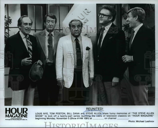 Press Photo Louis Bye Tom Poston Bill Dana Steve Allen Hour Magazine - cvp55878- Historic Images