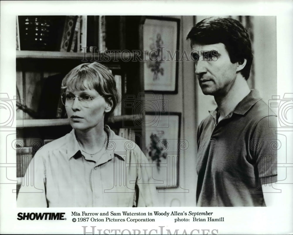 1987 Press Photo Mia Farrow and Sam Waterston in September - cvp56202- Historic Images