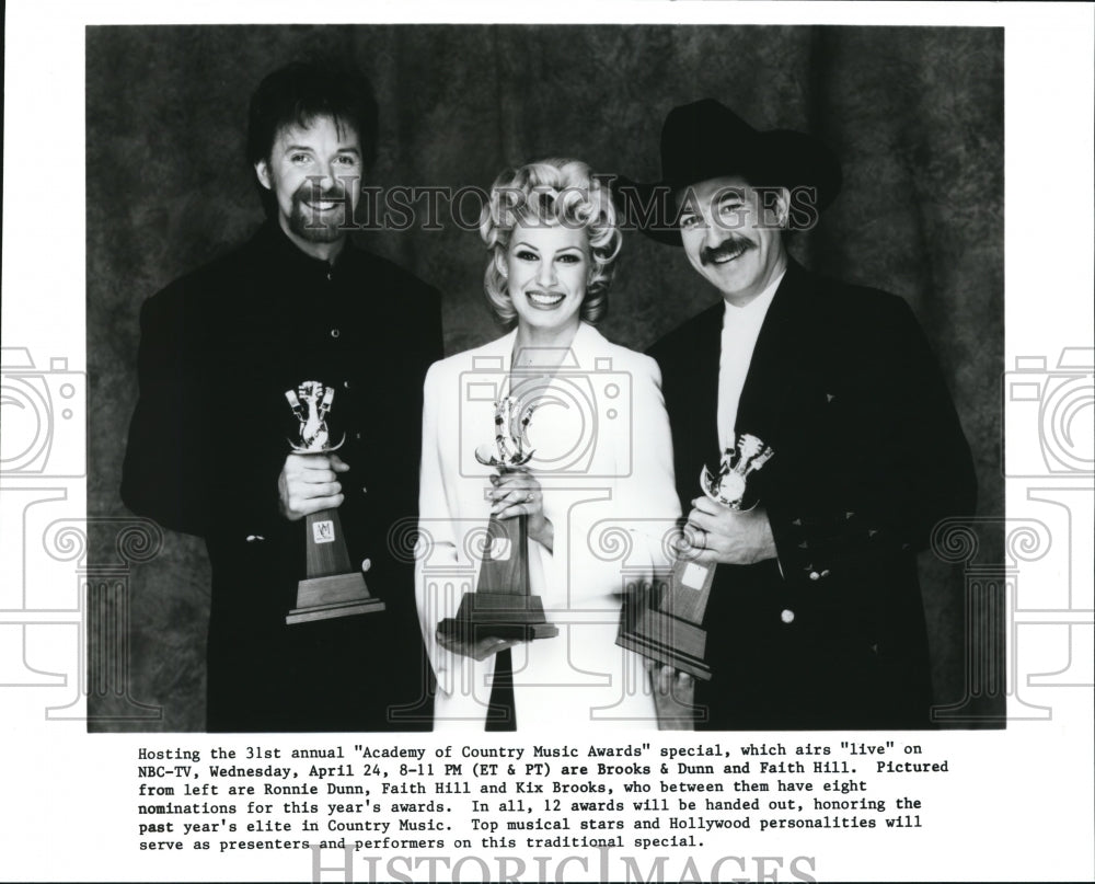 Press Photo Ronnie Dunn Faith Hill Kix Brooks Academy of Country Music Awards- Historic Images