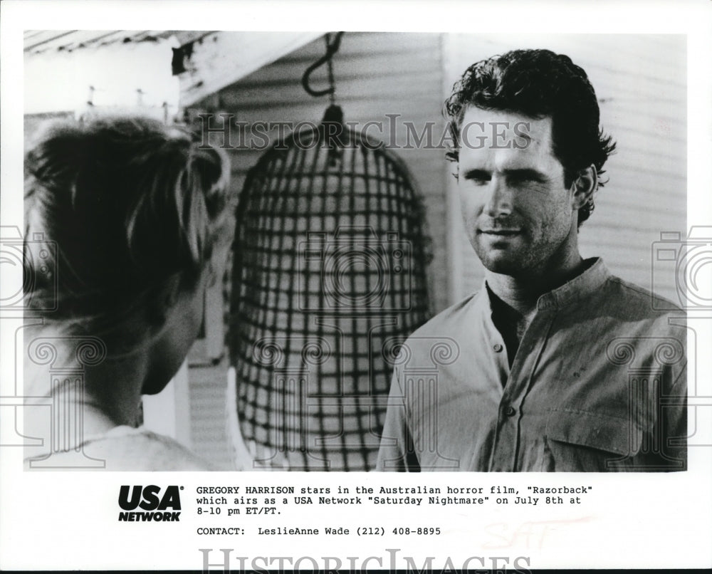 1989 Press Photo Gregory Harrison in Razorback - cvp56535- Historic Images