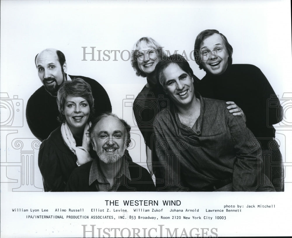 1986 Press Photo Lee, Russell, Levine, Zukof, Arnold & Bennett-The Western Wind- Historic Images