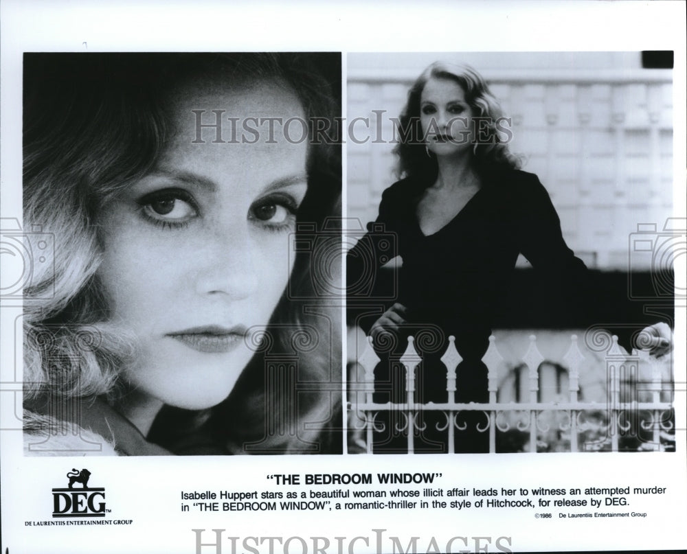 1987 Press Photo Isabelle Huppert in The Bedroom Window - cvp56830- Historic Images