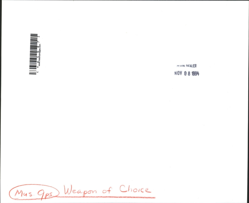 1994 Press Photo Weapon of Choice - cvp56871