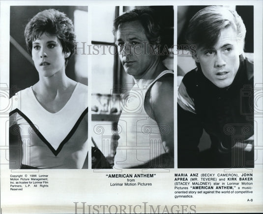 1986 Press Photo American Anthem Maria Anz JOhn Aprea Kirk Baker - cvp56925- Historic Images