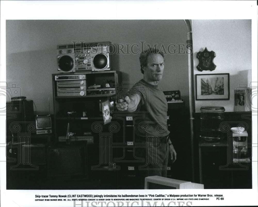 Press Photo Clint Eastwood Pink Cadillac- Historic Images