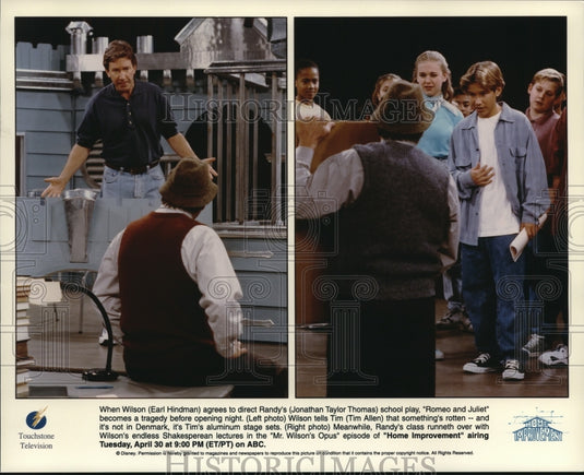 Press Photo Jonathan Taylor Thomas & Tim Allen in Home Improvement - cvp57594- Historic Images