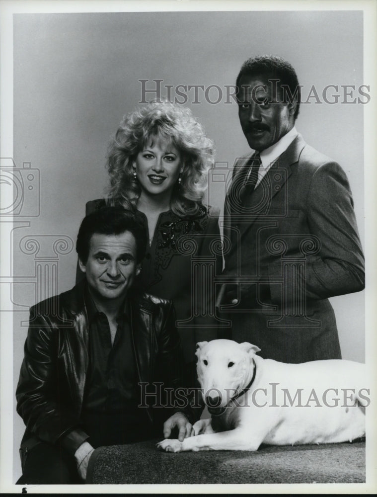 1985 Press Photo Joe Pesci, Victoria Jackson, Fred Williamson & Frank- Historic Images