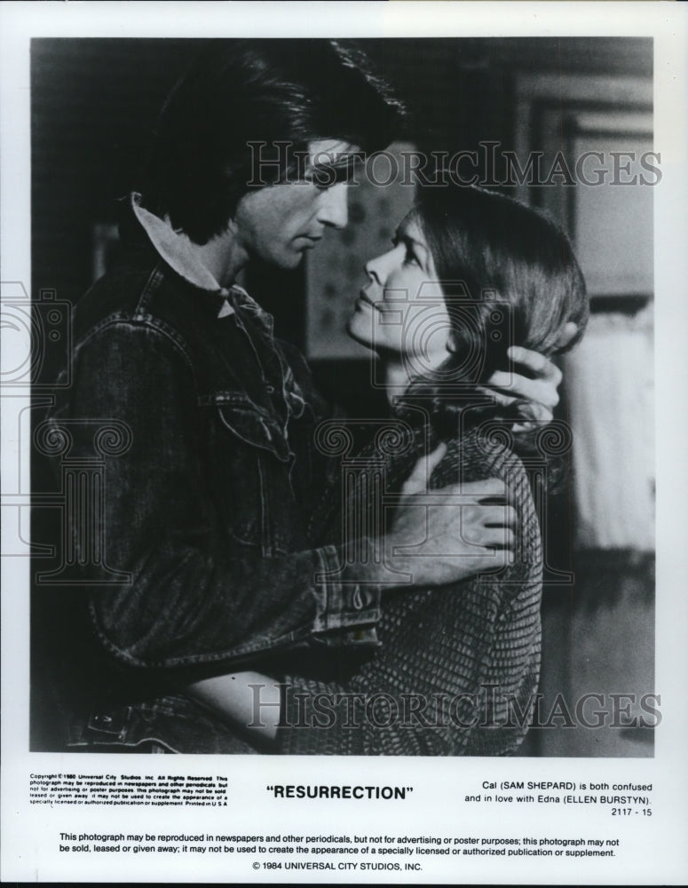 1984 Press Photo Sam Shepard and Ellen Burstyn in &quot;Resurrection&quot; - cvp57852- Historic Images