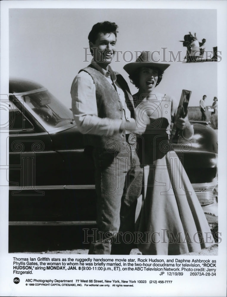 1989 Press Photo Thomas Ian Griffith &amp; Daphne Ashbrook in Rock Hudson- Historic Images