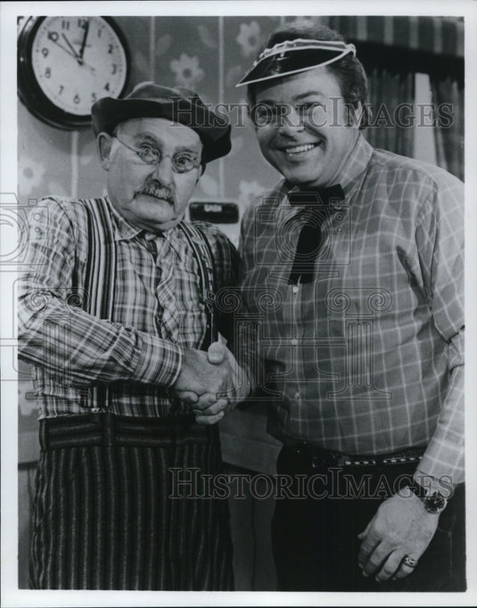 Press Photo Granpa Jones & Roy Clark in Hee Haw- Historic Images