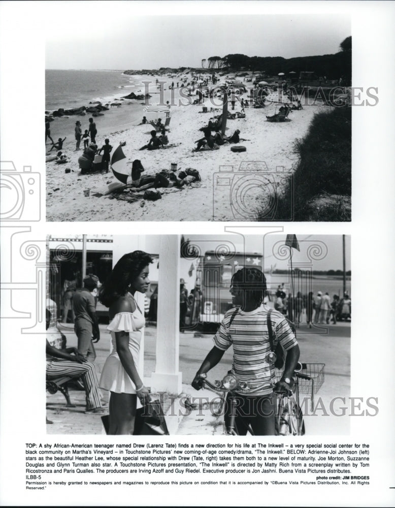 Press Photo Larenz Tate and Adrienne-Joi Johnson star in The Inkwell - cvp58363- Historic Images