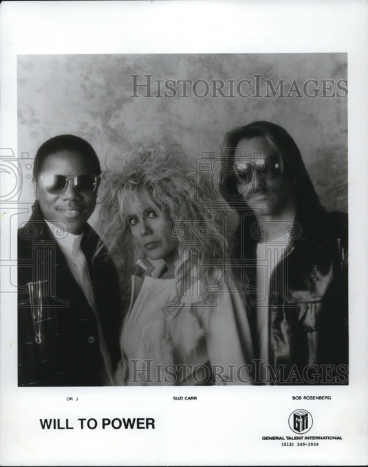 1989 Press Photo Dr. J, Suszi carr and Bob Rosenberg in Will to Power- Historic Images