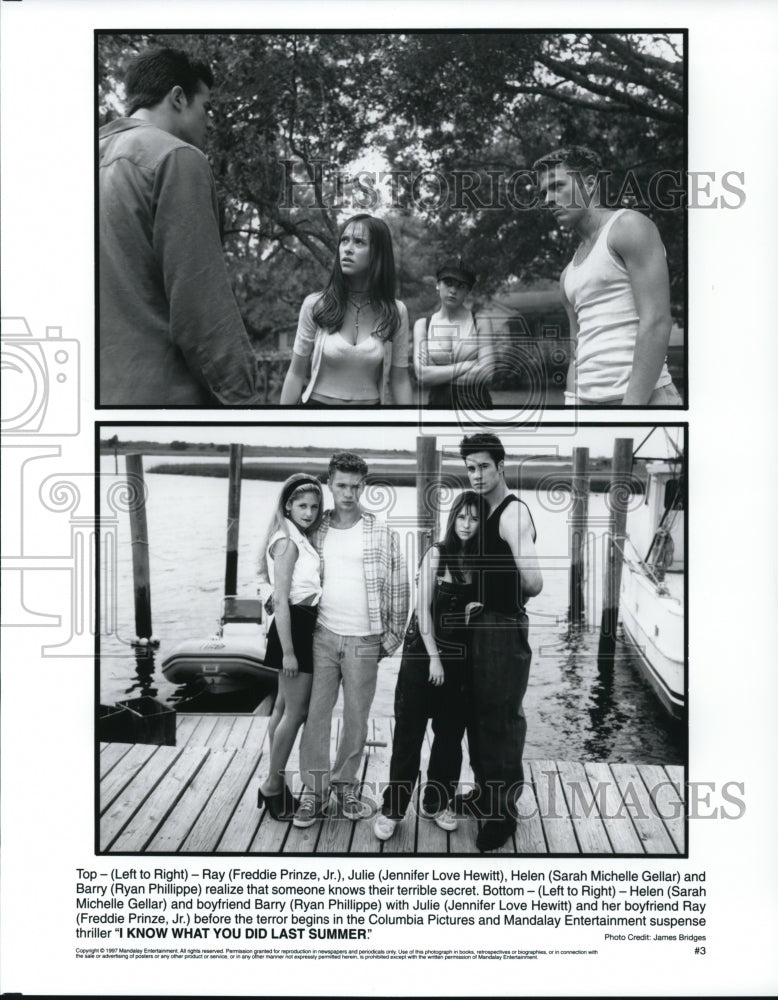 1997 Press Photo Sarah Michelle Gellar Freddie Prinze Jr. Jennifer Love Hewitt- Historic Images